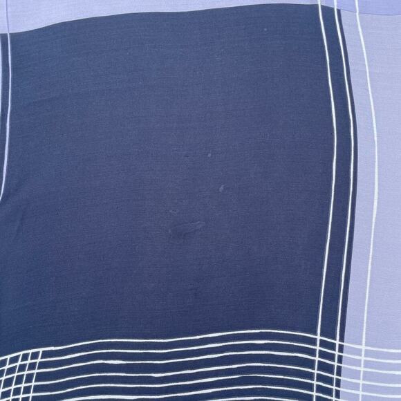 Halston Blue/Purple Geometric Pattern Signed Scarf - Picture 5 of 15